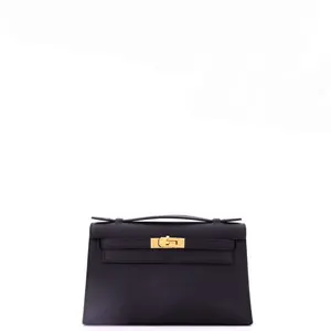 Pre-owned HERMÈS Leather Clutches & Wristlets Hermes Kelly Pochette Swift by Rebag