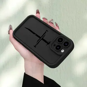 Fashion Trend Cross Pattern High-Grade Soft Protective Phone Case, Suitable for iPhone 7/8/X/XS/XR/11/12/13/14/15/16 Plus Pro Max Mini, Perfect Holiday Gift/Birthday Gift, Suitable for Girlfriend, Boyfriend, Women, Men, Husband, Wife, Friends or Yourself