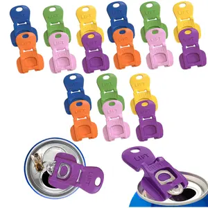 Colorful Reusable Beverage Can Opener Set, Effortless Dustproof Design, Ideal for Camping & Daily Use, Durable & Portable Drink Accessory