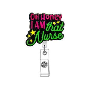 1pc Badge Scroll - A domineering nurse-style ID badge scroll with a glittering star design, Nurse Badge Reel. Hanging your ID badge at work is both professional and eye-catching, making it a thoughtful choice for nurses to showcase their personal style!