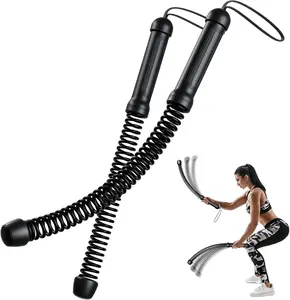 Newly Upgraded Ropeless Battle Ropes – Silent Ropeless Training Fitness Equipment for Indoor/Outdoor Workouts, Unisex Design