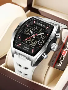 Men's Sportive Digital Analog Quartz Watch, Modern Waterproof Watch, Fashionable Digital Watch with Luminous Dial & Alarm Function, Trendy Watch for Daily Life, Fashionable Stylish Watch, Fashionable Wristwatch, Fashionable Watches