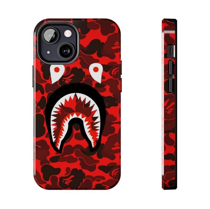 Shark Camo Collage Phone Case, Camo Shark For iPhone 16 15 14 13 12 11
