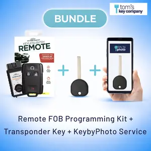 Ultimate Key Bundle DIY Car Key Replacement Kit with Keyless Entry Remote™ Programmer, Transponder Key, & Key By Photo™ Service | Chevrolet & GMC (GMRM-4TZ2RE-B119-KBP-UKB)