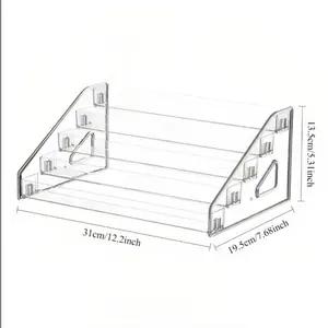 1 set of heavy-duty clear acrylic 5-layer nail polish and storage tower - 27 inches high, 3.2 cubic feet capacity, edged countertop storage rack - versatile display stand for fragrances, skin care products, cosmetics - no assembly tools required (beauty)