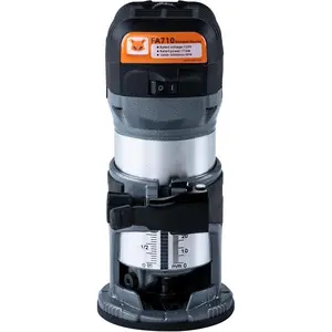 1HP 710W 65mm Diameter Compact Palm Router for CNC Woodworking,6 Variable Speeds Max 30000 R/MIN  Trimmer with 1/4" Collet (110V)