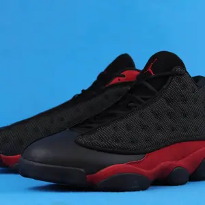 Black and red 3M reflective new men's lace-up outdoor sports shoes breathable casual running shoes