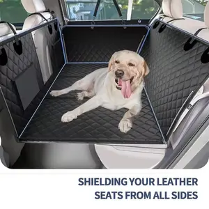 2023 New Design Large Pet Back Seat Extender Car Backseat Protector Hammock Dog Car Seat Cover Hard Bottom for Travel ABQP