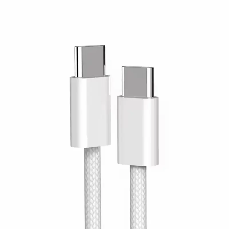 ZYNTRA 60W USB-C Fast Charging Cable 6FT Nylon Braided Durable Efficient Solution for Modern Devices White