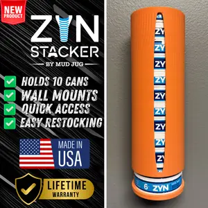 Zynergy Pouch/Snuff Easy access Zyn Blaze Orange Stacker! Keep your Zyn organized, Zyn storage, Wall Mount or Countertop Storage