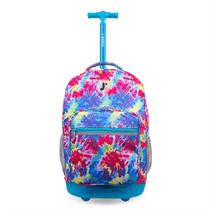 Sunrise Rolling Backpack (18 Inch) in Tie Dye School