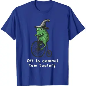 Off To Commit Tom Foolery Funny Toad & Frog Wizard Meme T-Shirt Essential Daily Tee