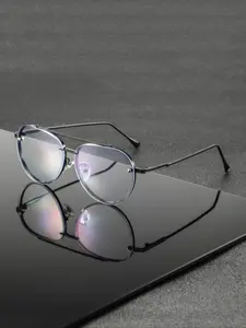 Men's Metal Dual Beam Oval Full Frame Glasses, Durable Steel Frames, Narrow Design, High-Quality Fashion Eyewear, Trendy Casual Eyeglasses, Suitable for Business Meetings and Daily Commute