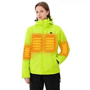 ANTARCTICA GEAR Heated Jacket, Ski Jacket Coat, With 12V/16000mAh Battery Pack, 5 Areas Heating Thicken Winter Coat