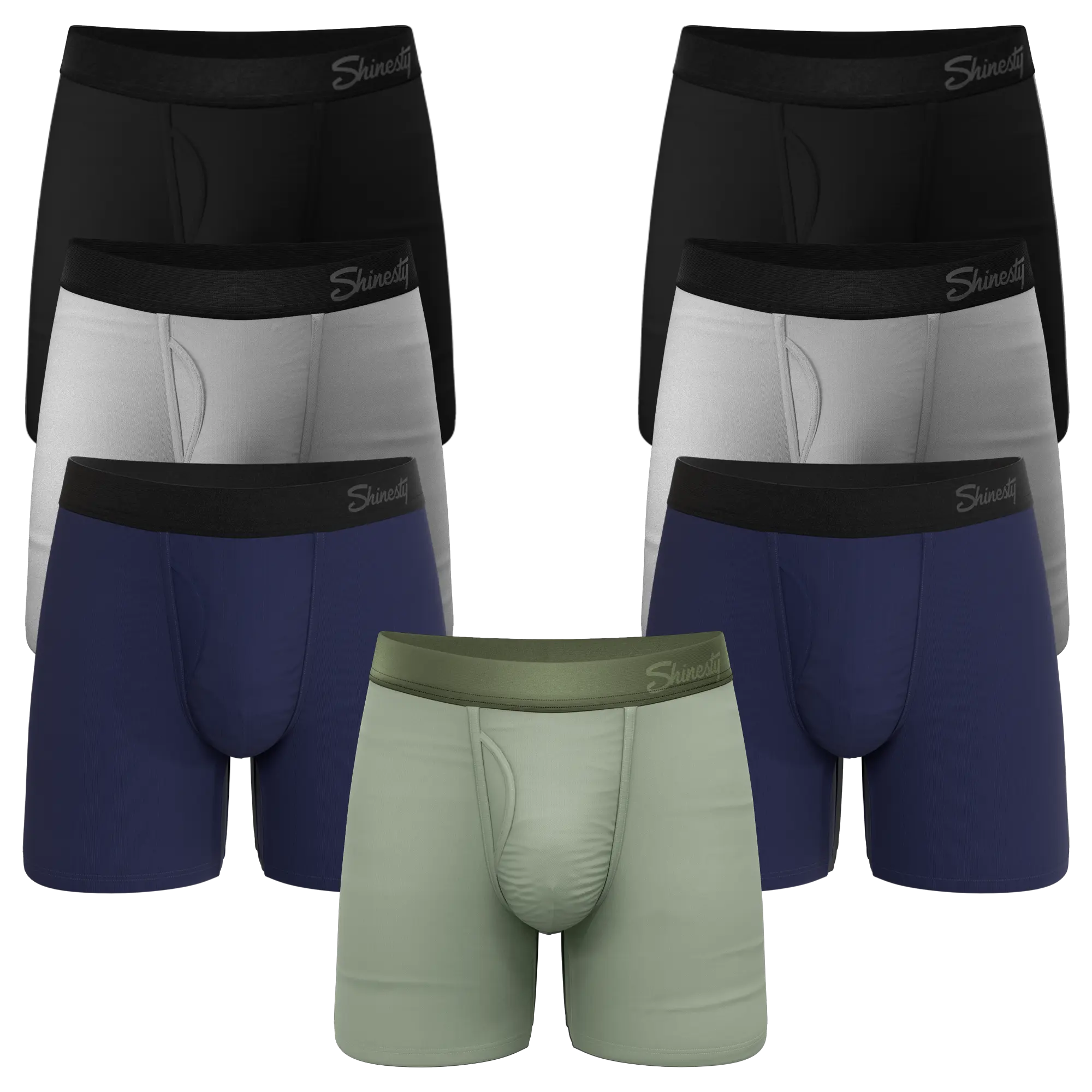 The 7 Solids | Shinesty Ball Hammock® Pouch Boxer Briefs with Fly 7 Pack