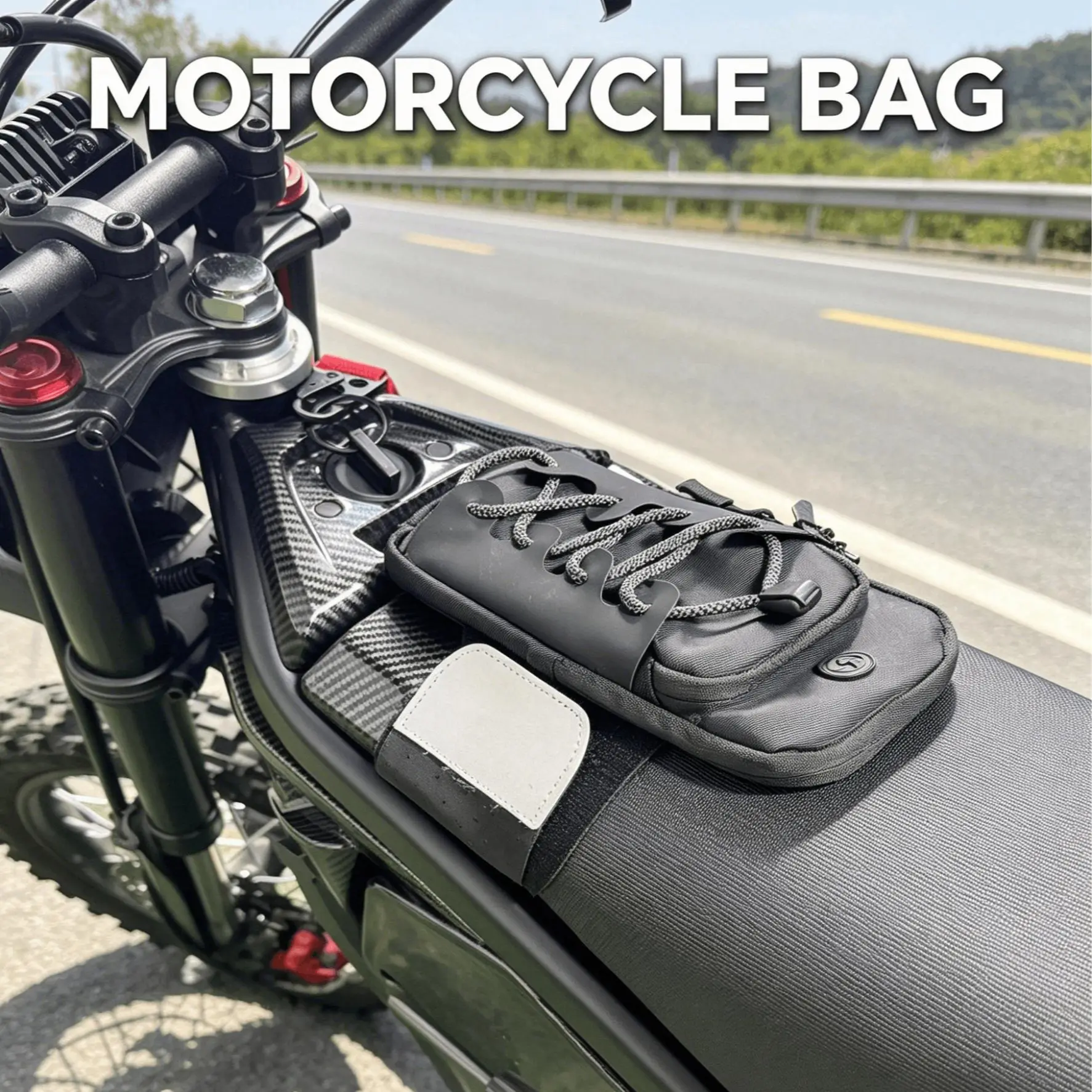 New outdoor sports phone wrist strap/wrist pouch, reflective design, motorcycle bag, black, large-capacity gear, suitable for sports