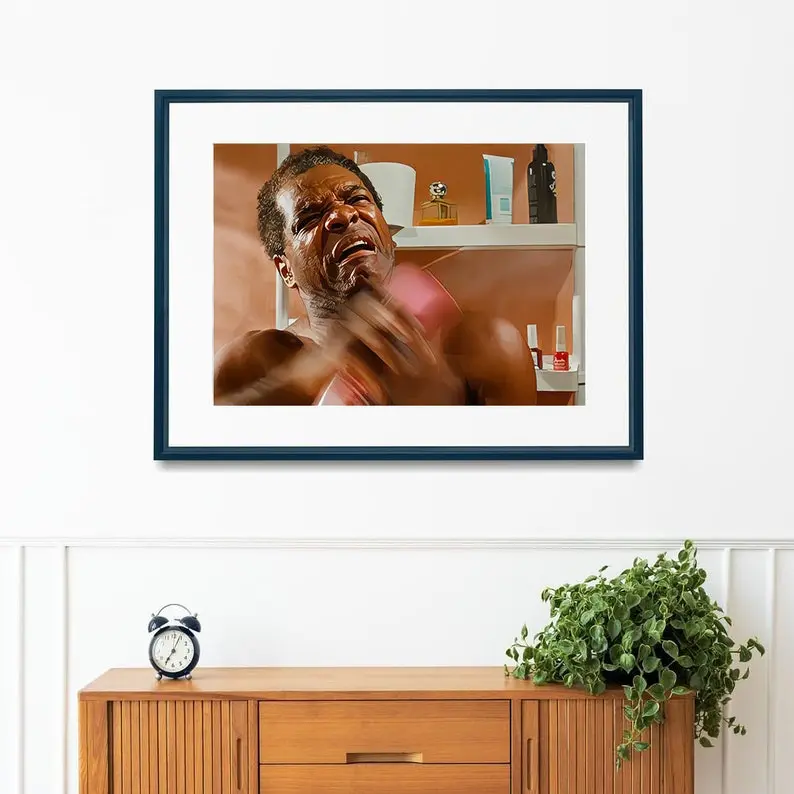 Friday Movie Poster Print | Friday Bathroom Scene | Funny Painting | Funny Bathroom Art | Movie Posters | Room Decor