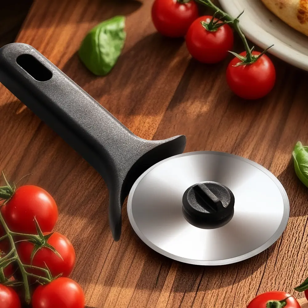 Stainless Steel Pizza Cutter Wheel Slicer for Easy Slicing, Durable Cutting Kitchen Tool with Food Safe Blade, Perfect for Pizza Lovers, Kitchen Gadgets
