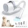 Sweetcrispy Cordless Pet Grooming Kit with Low-Noise Dog Clippers, Vacuum & Trim Tool, Detachable Blades Clean Easy, Exceeds 10KPA Suction, Large 2.5L Dust Cup, 3 Suction Modes, 5 Groomer Tools, Easy-Clean Hair Trimmer, Low Noise Operation