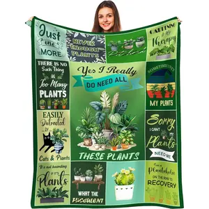 Yes I Really Do Need All These Plants Blanket - Green Plants Themed Blanket - Gift for Plant Lovers - Perfect Blanket 50X60in