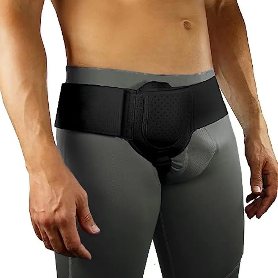 Adjustable Groin Support Belt, Breathable Hernia Compression Brace, Ideal for Men’s Daily Activities, All-Season Wear