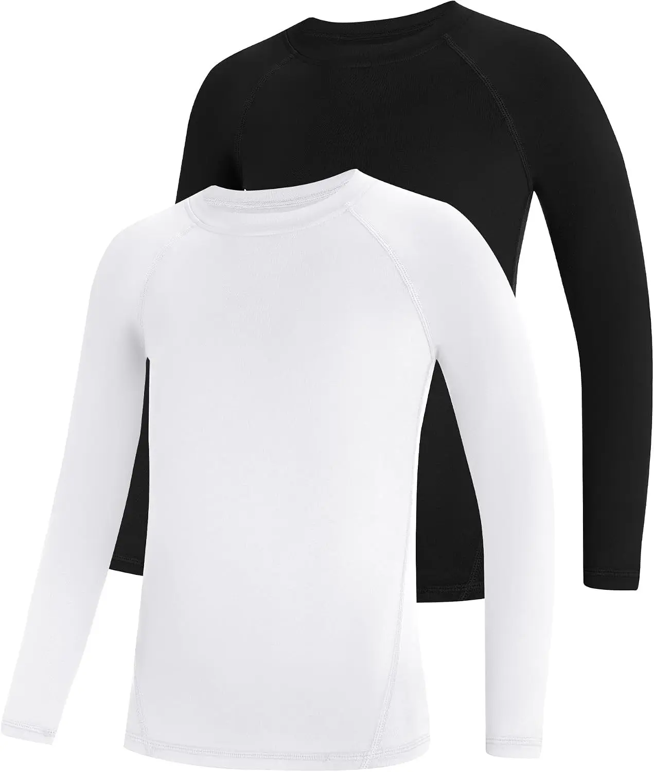 Boys Compression Shirt Youth Long Sleeve Athletic Undershirts Kids Quick Dry Base Layer for Baseball Football Soccer(Gift)