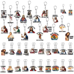 40 Pcs Easter Jesus I Saw That Keychains Jesus Love You Keychain Funny Jesus Keychain for Men and Women Bags Backpacks Cars Keys Religious Party Favors Sunday School Baptism Gift Easter Eggs Hunt