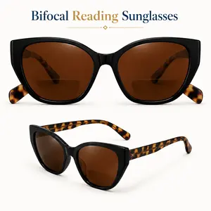 Bifocal Reading Sunglasses for Women, Cat Eye Sun Readers with UV Protection, Built-in Reader Lens, Lightweight Outdoor Reading Glasses summervibes☀️
