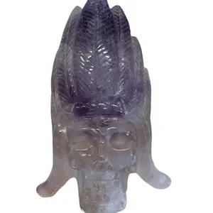 Indigenous Native American Amethyst Crystal Collectors Head Natural Purple Crystal Cluster for Home Office Shop Decor Healing Energy Positive Spirituality Harmony Unity