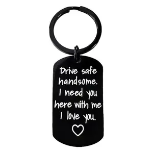 Valentines Day Gifts for Him Stocking Stuffers for Men Drive Safe Keychain for Boyfriend Birthday Christmas Husband