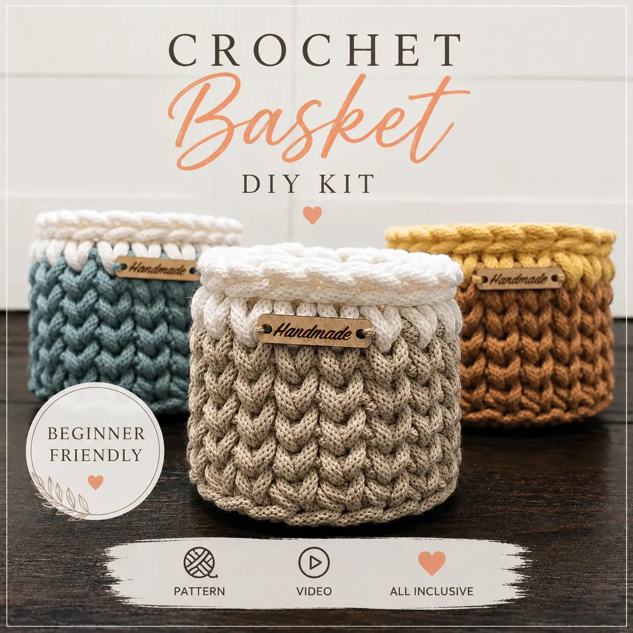 Crochet Basket DIY Kit Crochet Basket DIY Kit