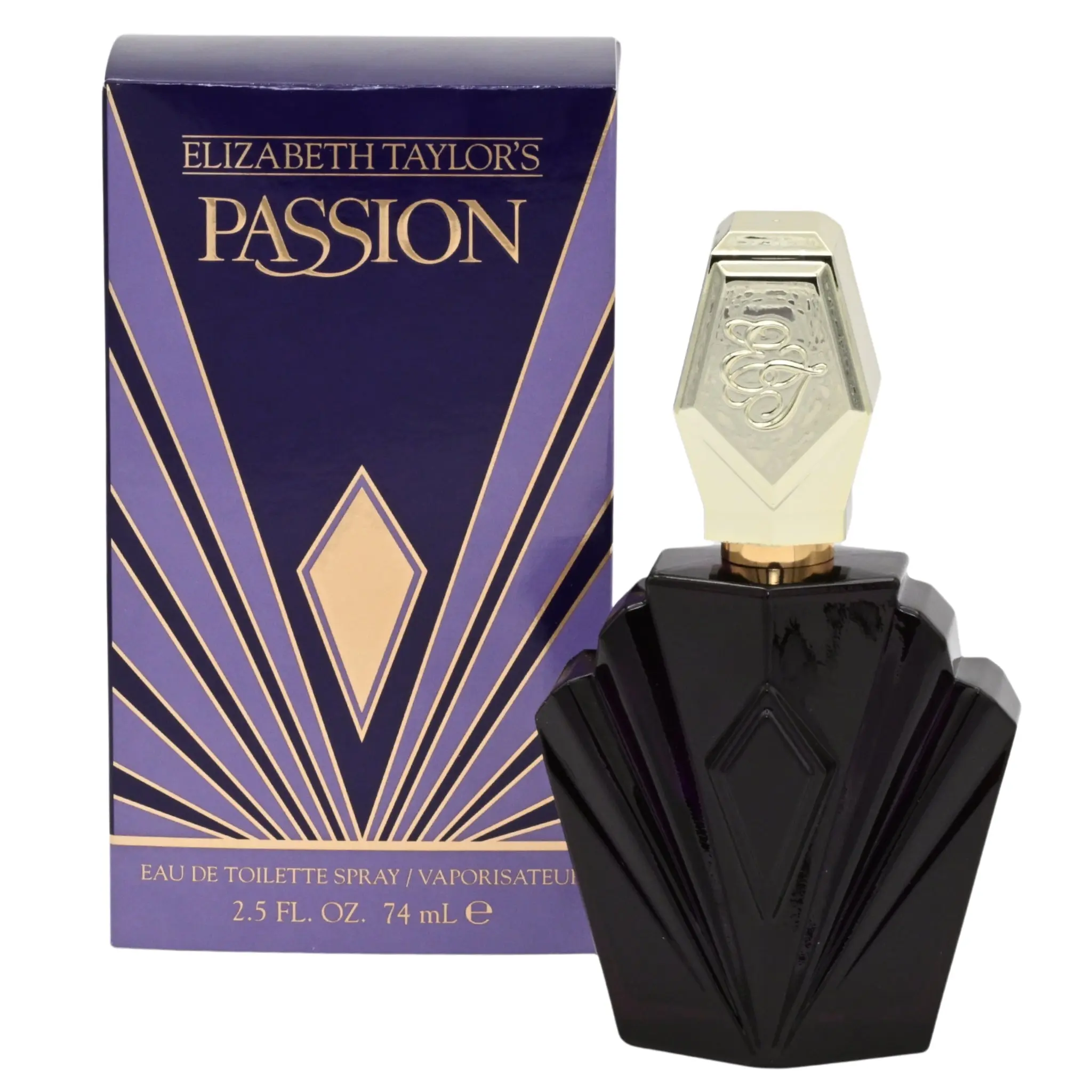 Elizabeth Taylor PASSION Women's Oriental Fragrance - 2.5 fl oz Eau de Toilette, Aromatic Floral Perfumed Elegant Scent with Jasmine Vanilla, Sealed Boxed for Evening Wear, Aromatic Women's Fragrance, Boxed Women's Fragrance