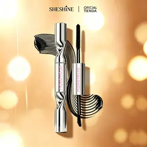 SHESHINE NOVO-Máscara de Pestañas 2 en 1: Volumen + Alargamiento - Resistente al Agua, Larga Duración - Efecto Pestañas Postizas para Latinas en USA