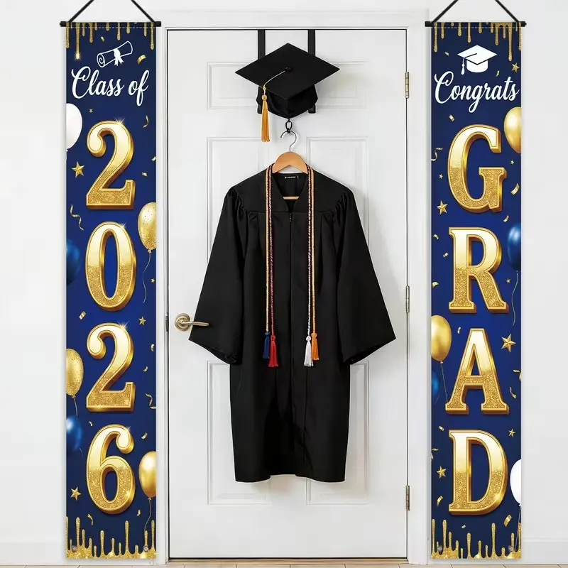2D Flat Banner Set, Graduation Party Decoration, Graduation Pictorial ...