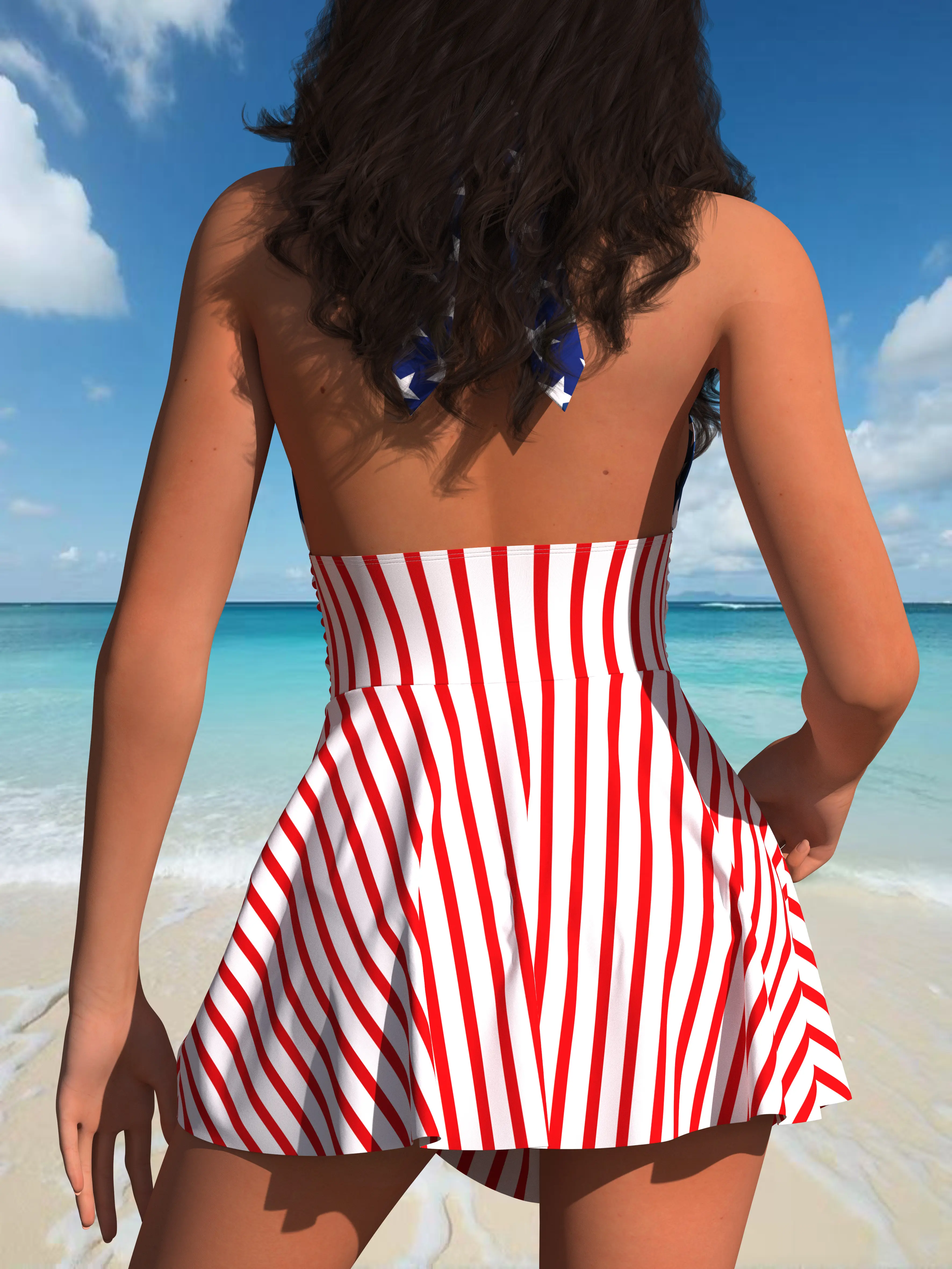 Women's American Flag Print Halter One Piece Swimdress with Bow Knot Ruched Tummy Control Bathing Suit Flared Skirted Swimsuit for 4th of July Beach Vacation Casual Summer Poolside Wear - TikTok Shop Women's American Flag Print Halter One Piece Swimdress with Bow Knot Ruched Tummy Control Bathing Suit Flared Skirted Swimsuit for 4th of July Beach Vacation Casual Summer Poolside Wear - TikTok Shop