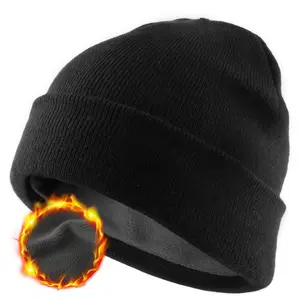 Winter Beanie Daily Hat for Men Women Thermal Polar Fleece Ski Stocking Skull Cap Warm Womens Beanies for Winter