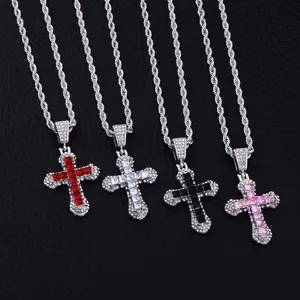 Chains Unisex Cross Necklace 2025 Fashion Multi-Color Pendant Chain Link Necklace for Men Women Gifts Street Style Trendy Accessory,necklaces for men