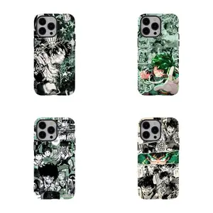 My Hero Academia Katsuki Bakugo Phone Case, Manga Collage Dynamic Hero Art Cover For iPhone 11-17 Pro Max/Plus & Samsung Galaxy S23-S25