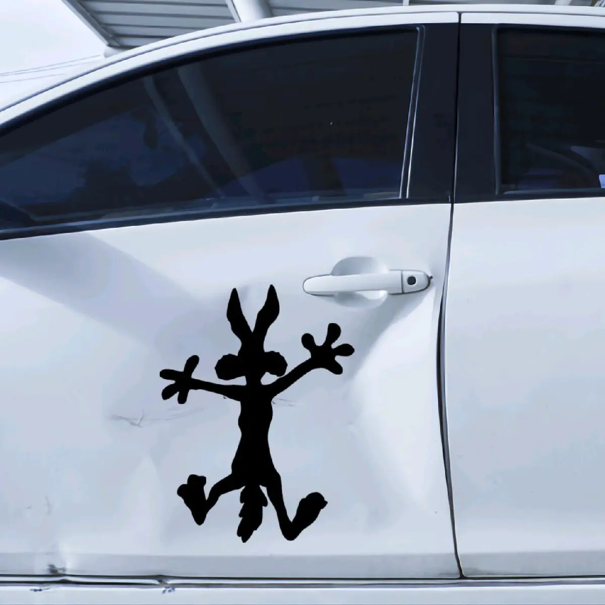 Large 15" Coyote Splat dent Cover up Decal, Funny Decal for car or Truck Truck dents, different sizes Bumper Sticker
