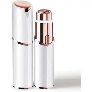 Facial Hair Removal for Women, Portable Lady Shaver, Rechargeable Painless Hair Remover for Face, Upper Lips, Chin, Peach Fuzz - White springtok