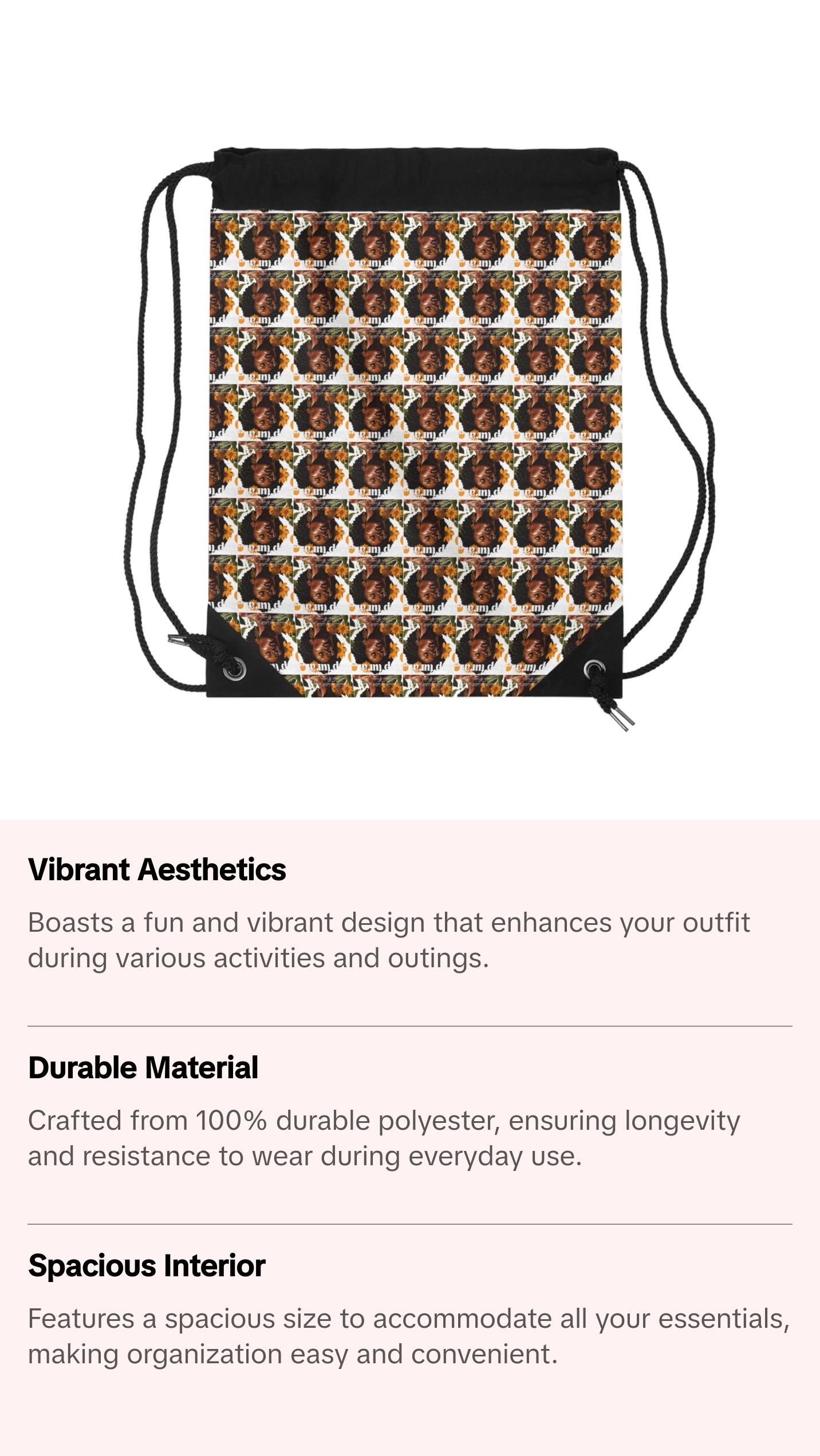 Custom Graphic Drawstring Bag – Unique Style for Everyday Adventures