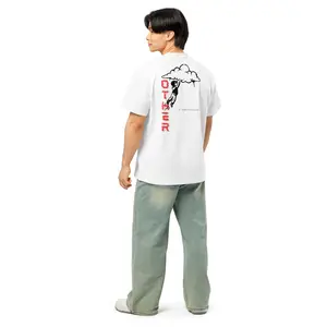 Cloud Hanger Streetwear Graphic Tee - Men’s Box Tee with Digital Glitch Aesthetic & Oversized Fit