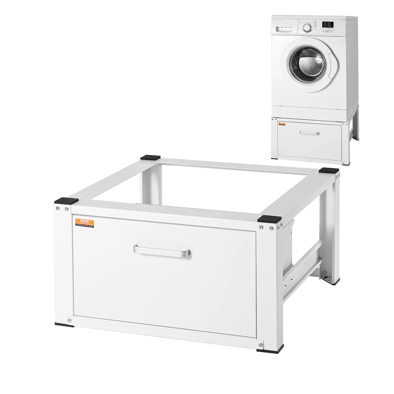 【Summerfinds】VEVOR Laundry Pedestal 27" Wide 14.4" Height,  , Washer And Dryer Base Stand Platform Universal Fit 660lbs Capacity, Heavy Duty Multi-Functional Base for Washing Machine with Drawer & Rich Accessories