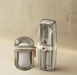 Travel Toothbrush Cup and Soap Box Set, Toothbrush Storage, Portable Leak-Proof Holder, Home & Travel Bathroom Essentials, Includes 2 Sets
