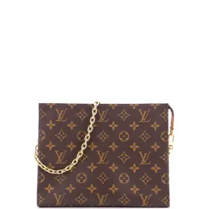 Pre-owned Louis Vuitton Canvas Coated Shoulder Bags Toiletry Pouch on Chain Monogram Canvas by Rebag