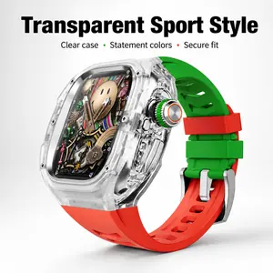 Clear Case for Apple Watch Ultra 1/2  49mm, Quick Release Transparent Cover, Sport Band Accessory for Daily Wear, Outdoor & Fitness fashion replacement watch band