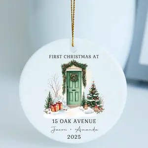 New Home Christmas Ornament 2025,Personalised New Home Bauble,First Christmas in Our New Home Ornament, Happy New Home Gift,New Home Decor