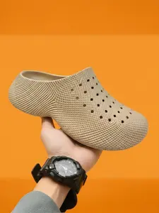 Men's Breathable Sandals, Thick Sole Slip-On Shoes, Summer Outdoor Footwear, Anti-Slip Durable Design, Fashion Beach Sneakers