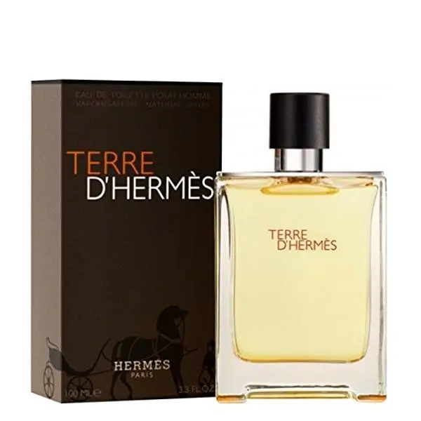 HERMES Terre d'Hermes Men's Eau de Toilette Spray, Long-lasting Romantic Scent, 100ml/3.3 oz (3-3.9 fl oz)