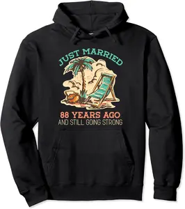 Just Married 88 Years Ago And Still Going Strong Unstoppable Pullover Hoodie - Briannama Shop 71B0CT2YZPX5